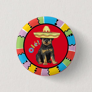 Chapa Redonda De 2,5 Cm Fiesta Rottweiler