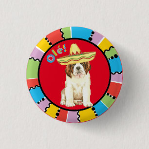 Chapa Redonda De 2,5 Cm Fiesta St Bernard