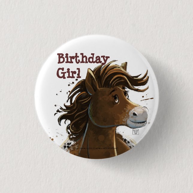 Chapa Redonda De 2,5 Cm Fiesta Time Appaloosa (Anverso)
