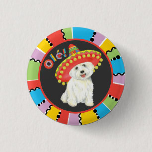 Chapa Redonda De 2,5 Cm Fiesta Westie