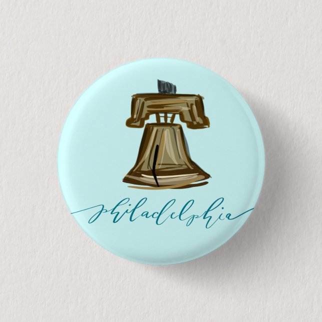 Chapa Redonda De 2,5 Cm Filadelfia - Campana de la Libertad (Anverso)