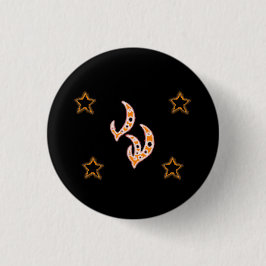 Chapa Redonda De 2,5 Cm FIRE GODRUNE Stars