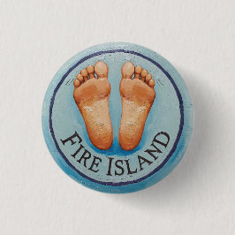Chapa Redonda De 2,5 Cm Fire Island barefoot & fancy free Funny flair NY