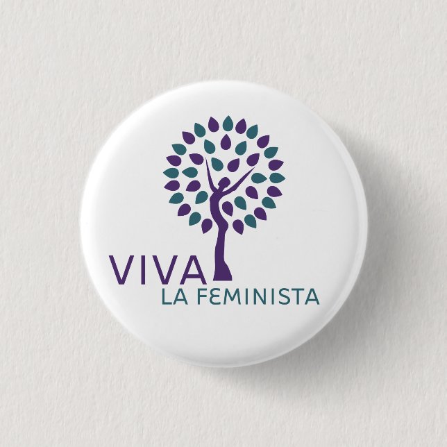 Chapa Redonda De 2,5 Cm Flair feminista (Anverso)