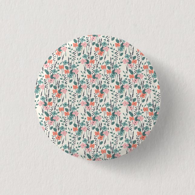 Chapa Redonda De 2,5 Cm Flor (Anverso)
