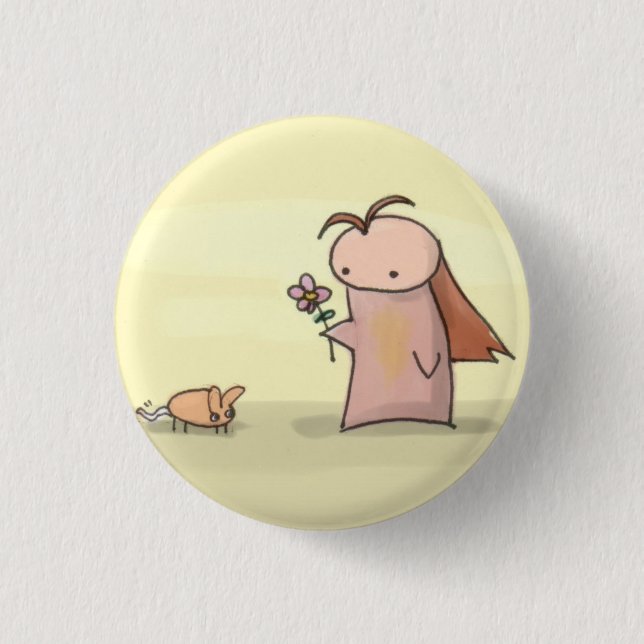 Chapa Redonda De 2,5 Cm flor (Anverso)