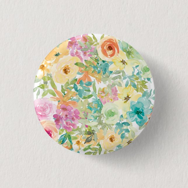 Chapa Redonda De 2,5 Cm Flor cardíaca sangrante (Anverso)