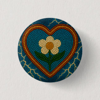 Chapa Redonda De 2,5 Cm Flor con cuentas y truenos