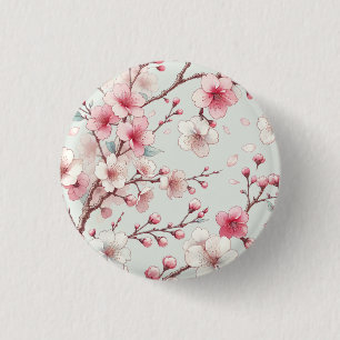 Chapa Redonda De 2,5 Cm Flor de Cerezo
