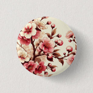 Chapa Redonda De 2,5 Cm Flor de cerezo