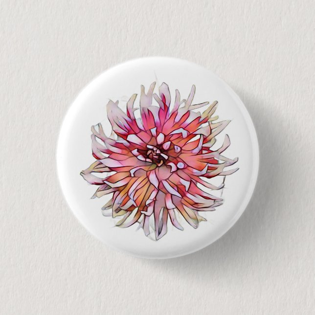 CHAPA REDONDA DE 2,5 CM FLOR DE DALIA (Anverso)