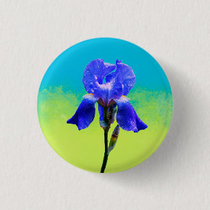 Chapa Redonda De 2,5 Cm Flor de iris