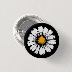Chapa Redonda De 2,5 Cm Flor de Margarita