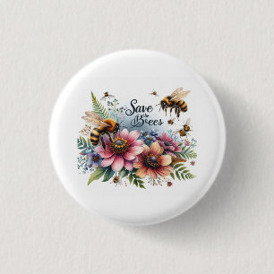 Chapa Redonda De 2,5 Cm Flor de Navidades silvestres
