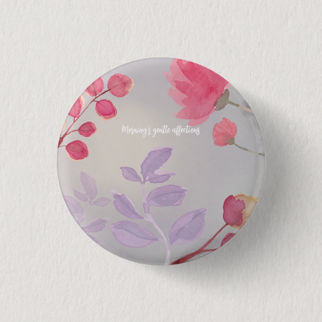 Chapa Redonda De 2,5 Cm Flores (Anverso)