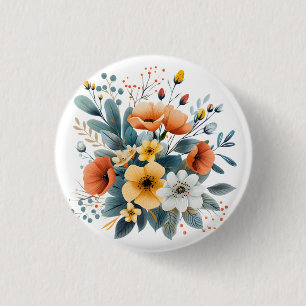 Chapa Redonda De 2,5 Cm Flores Boho del Día de la Madre Clipart-61983