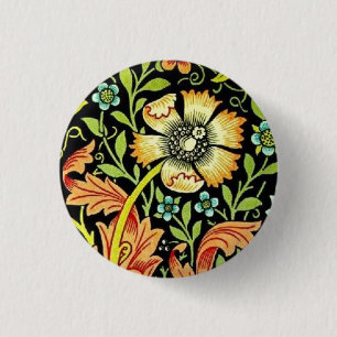 Chapa Redonda De 2,5 Cm Flores de William Morris