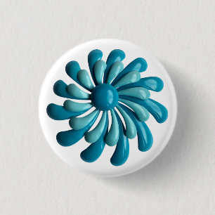Chapa Redonda De 2,5 Cm Flores retro MOD - Jardín de verano de primavera