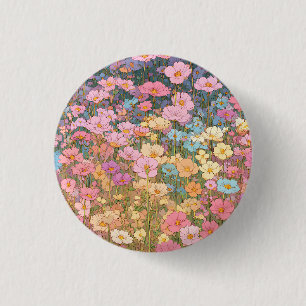 Chapa Redonda De 2,5 Cm Flores Silvestres Coloridas 1