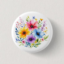 Flores silvestres pintadas a la acuarela