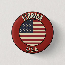 Chapa Redonda De 2,5 Cm Florida Estados Unidos de América