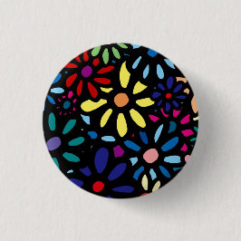 Chapa Redonda De 2,5 Cm Flower Button