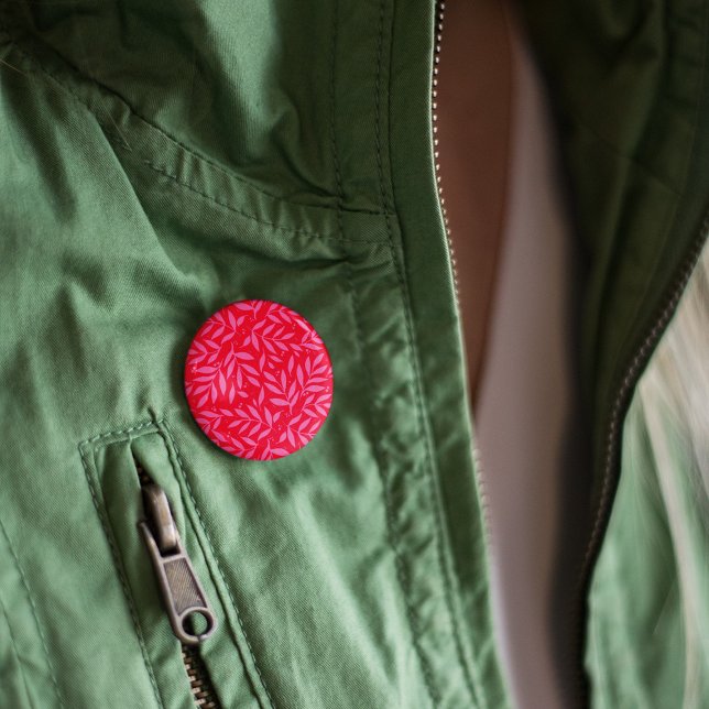 Chapa Redonda De 2,5 Cm Follaje rosa y rojo (Subido por el creador)