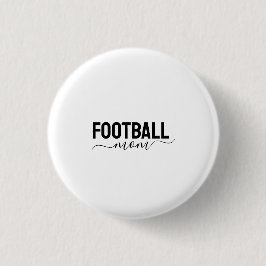 Chapa Redonda De 2,5 Cm Football Mom modern script
