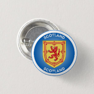 Chapa Redonda De 2,5 Cm Forma de círculo del escudo de armas de Escocia