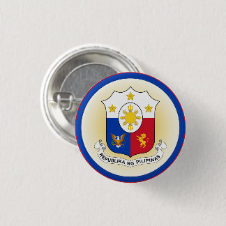 Chapa Redonda De 2,5 Cm Forma del círculo del escudo de armas de Filipinas