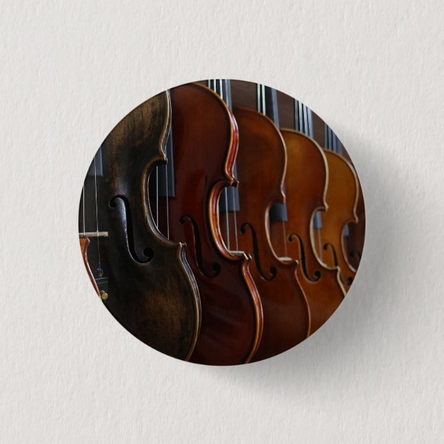 Chapa Redonda De 2,5 Cm Formación del violín (Anverso)