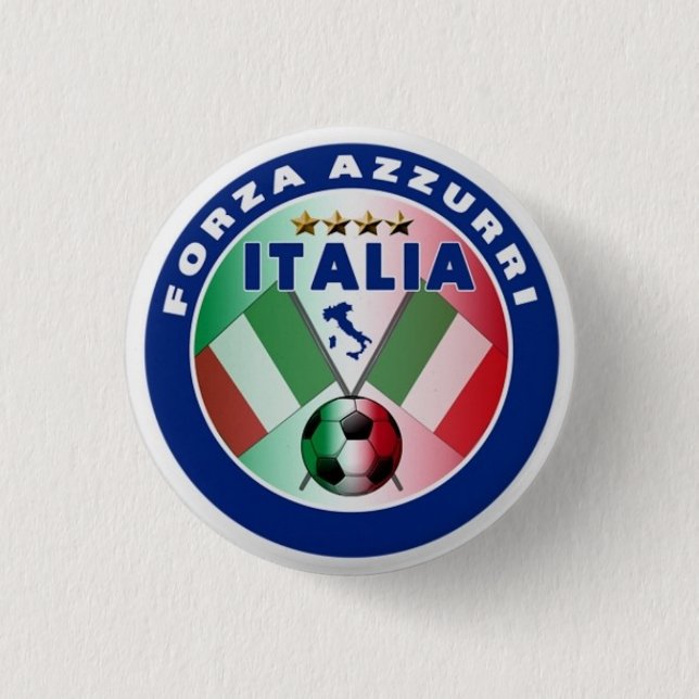 Chapa Redonda De 2,5 Cm Forza Italia - Copa Mundial 2010 (Anverso)