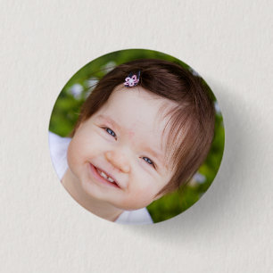 Chapa Redonda De 2,5 Cm Foto de Cara Personalizada