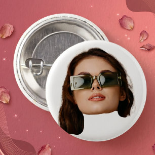 Chapa Redonda De 2,5 Cm Foto de Cara Personalizada