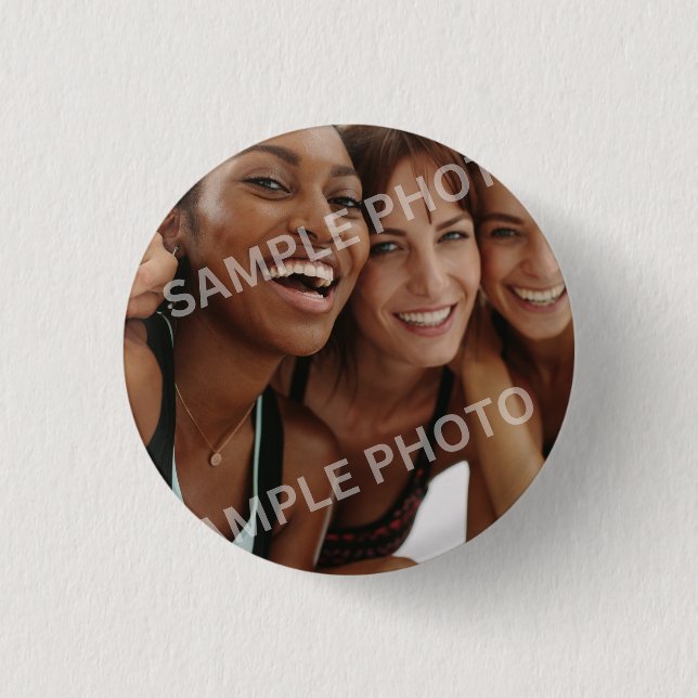 Chapa Redonda De 2,5 Cm Foto personalizable  (Anverso)