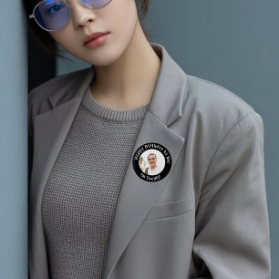 Chapa Redonda De 2,5 Cm Foto personalizada de cumpleaños, tarjeta de image