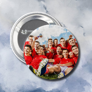 Chapa Redonda De 2,5 Cm Foto personalizada del equipo deportivo