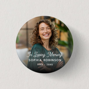 Chapa Redonda De 2,5 Cm Foto personalizada en memoria funeral