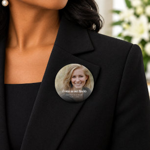 Chapa Redonda De 2,5 Cm Foto personalizada para siempre en nuestros corazo