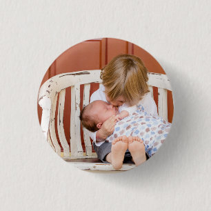 Chapa Redonda De 2,5 Cm Foto personalizada personalizada