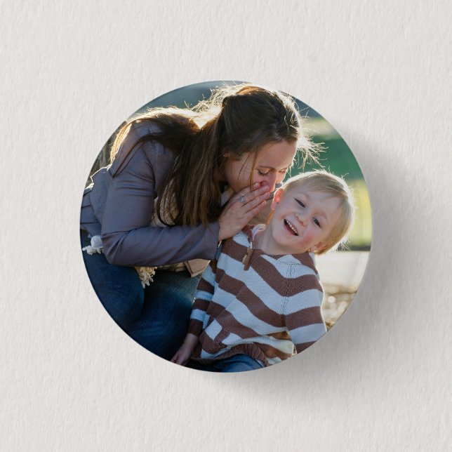 Chapa Redonda De 2,5 Cm Foto personalizada simple  (Anverso)