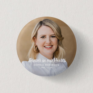 Chapa Redonda De 2,5 Cm Foto personalizado Para Siempre En El Funeral De N