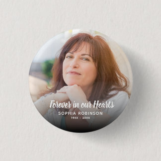 Chapa Redonda De 2,5 Cm Foto personalizado Para Siempre En El Funeral De N