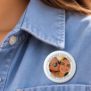Chapa Redonda De 2,5 Cm Foto y texto personalizados
