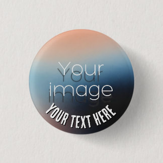 Chapa Redonda De 2,5 Cm Foto y texto personalizados para la reunión famili