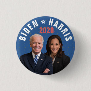 Chapa Redonda De 2,5 Cm Fotos de Joe Biden Kamala Harris Vice 2020