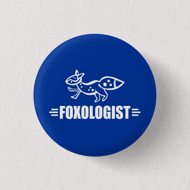 Chapa Redonda De 2,5 Cm Fox gracioso (Anverso)