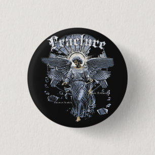 Chapa Redonda De 2,5 Cm Fractura - Diseño gótico de ropa urbana