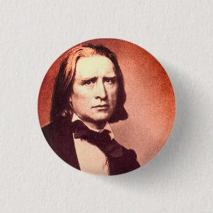 Chapa Redonda De 2,5 Cm Franz Liszt