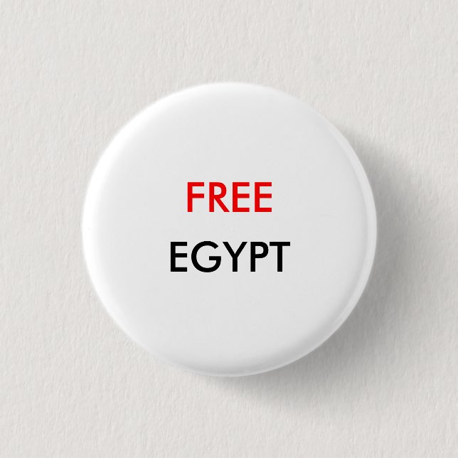 Chapa Redonda De 2,5 Cm FREE EGYPT Button (Anverso)